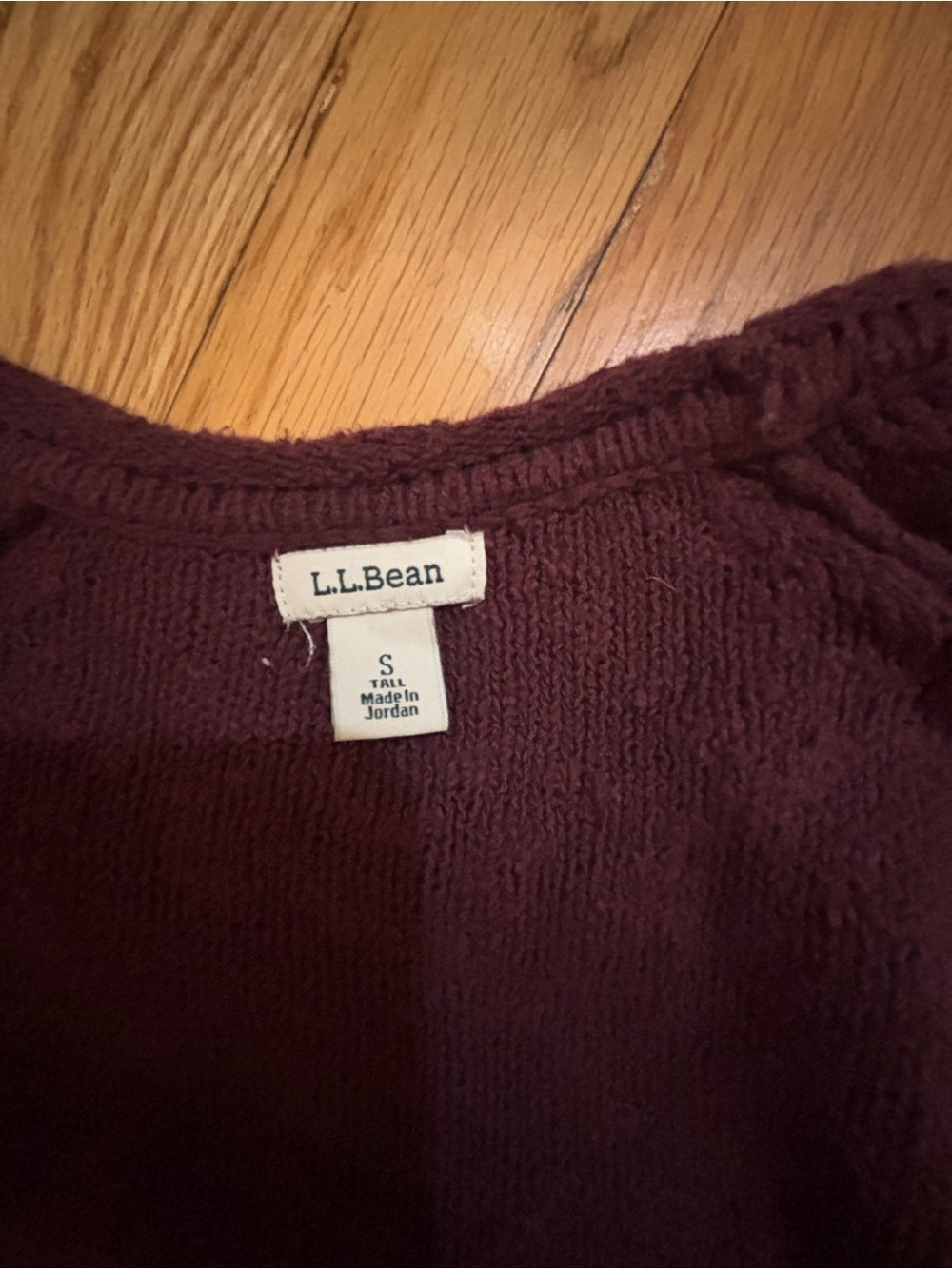 L.L. Bean Women's Scoopneck Sweater in Burgundy
